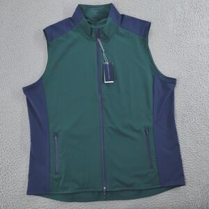 Holderness & Bourne The Hayes Vest Mens XL Green Blue Golf Wind Water Resistant